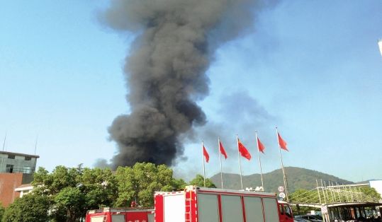 皖維集團一分廠突發大火(圖)