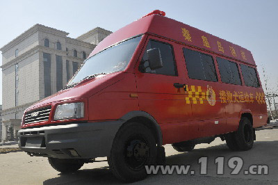改裝后的搜救犬運輸車
