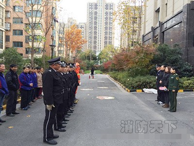 防患于未然 南京一物業全體人員參加演練學消防